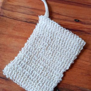 Natural sisal soap bag for exfoliating and extending soap life – eco-friendly bath accessory.